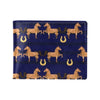 Horse Luxury Themed Pattern Print Men's ID Card Wallet