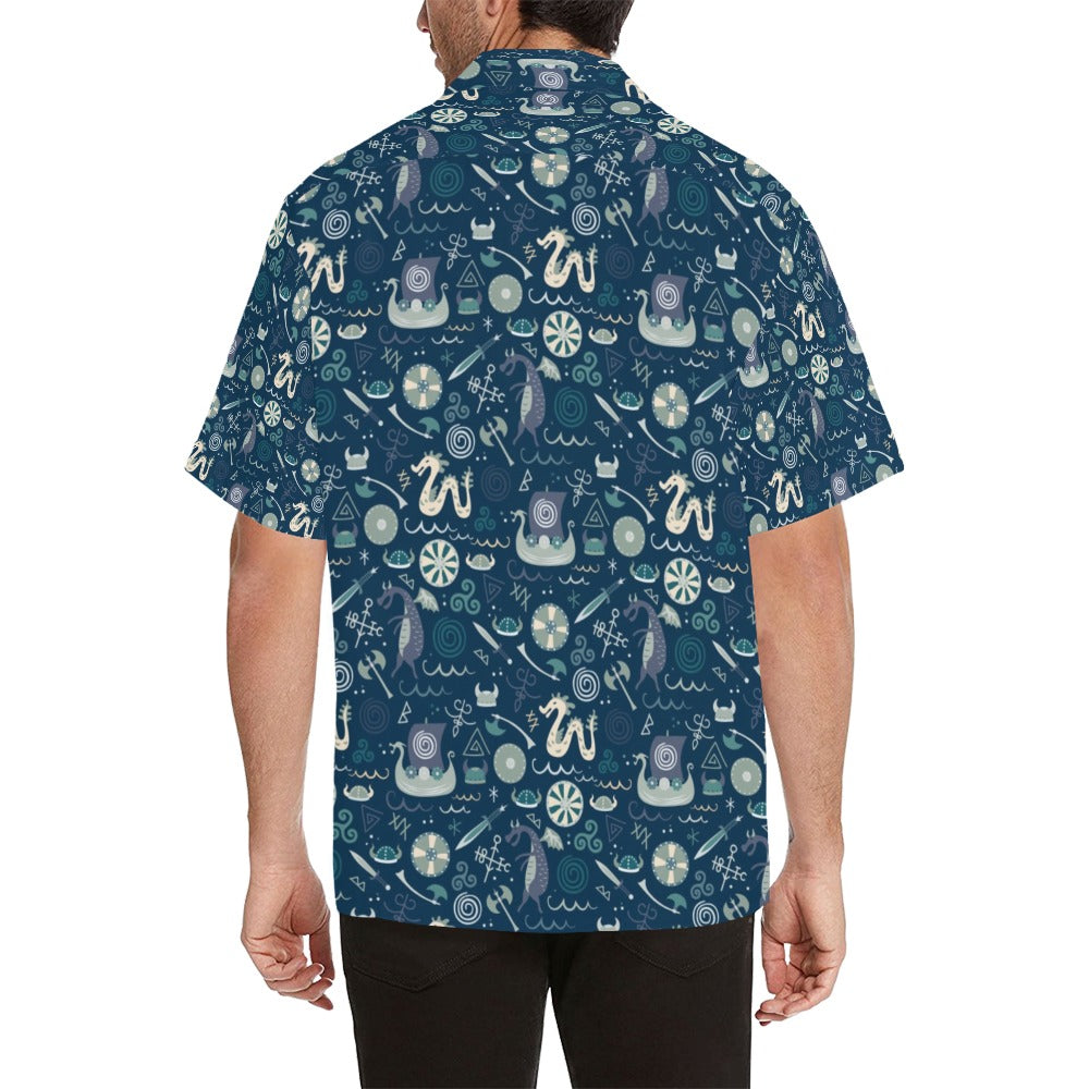 Vikings Print Design LKS305 Men's Hawaiian Shirt