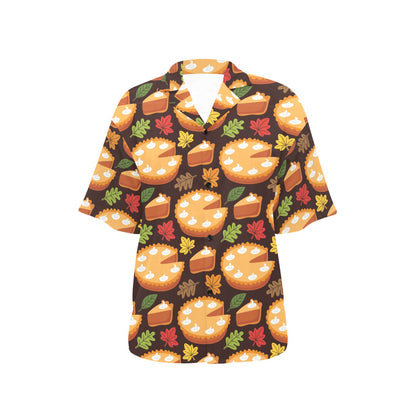 Pie Pattern Print Design A03 Women's Hawaiian Shirt