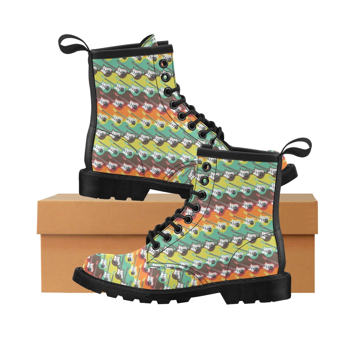 Electric Guitar Print Design LKS401 Women's Boots