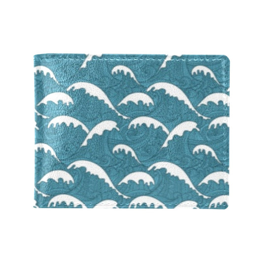Surf Wave Tribal Design Men's ID Card Wallet