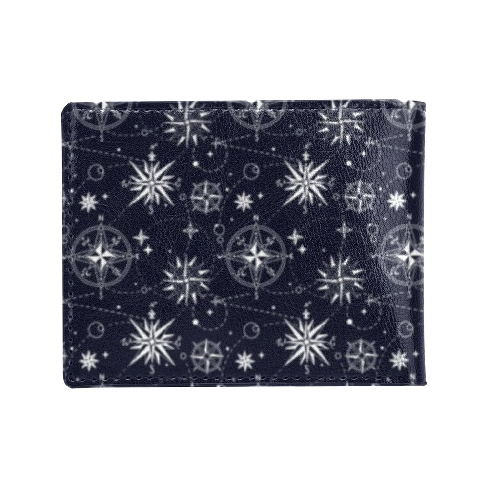 Nautical Sky Design Themed Print Men's ID Card Wallet