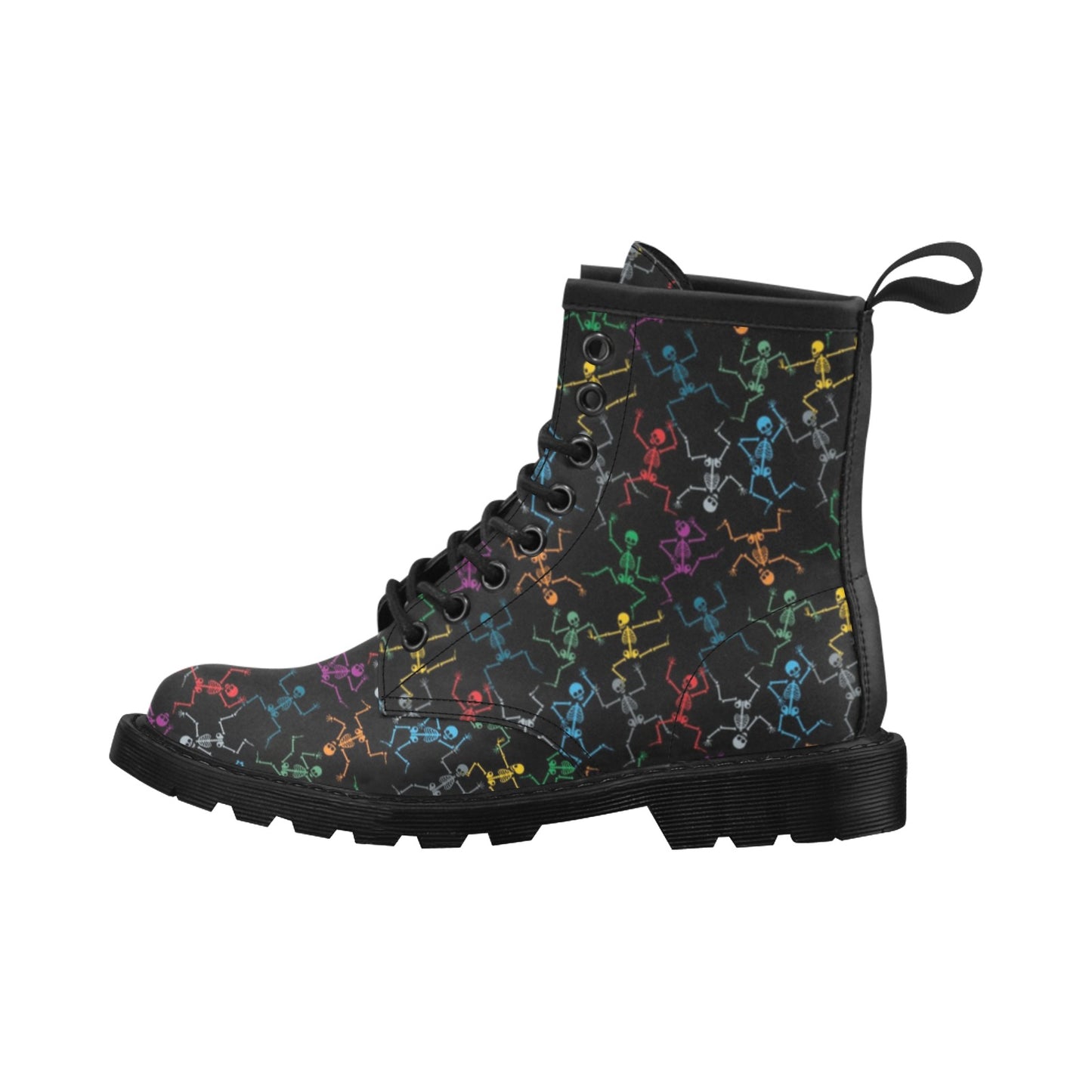 Skeleton Colorful Print Design LKS302 Women's Boots