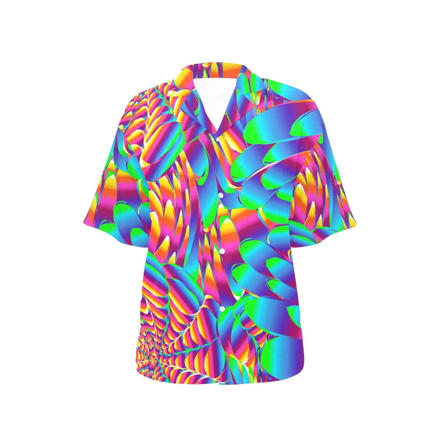 Psychedelic Trippy Pattern Women's Hawaiian Shirt