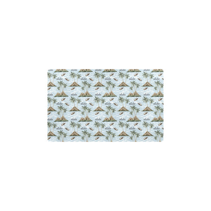 Aloha Hawaii island Design Themed Print Kitchen Mat