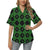 Celtic Knot Green Neon Design Hawaiian Shirt for Women