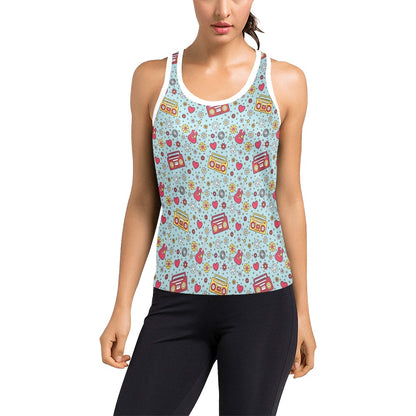 Hippie Print Design LKS307 Women's Racerback Tank Top