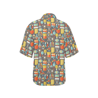 Science Print Design LKS302 Women's Hawaiian Shirt