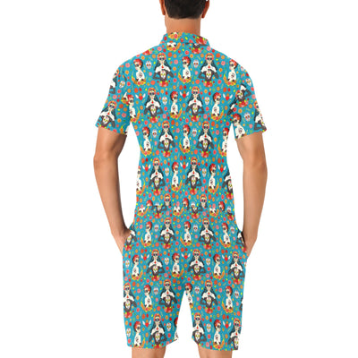 Day of the Dead Old School Girl Design Men's Romper