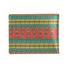 African Colorful Zigzag Print Pattern Men's ID Card Wallet