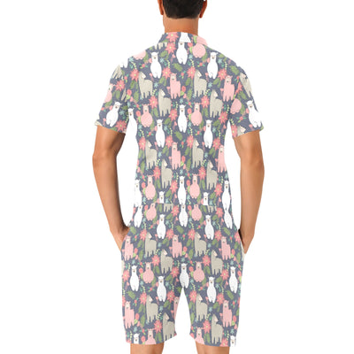 Alpaca Pattern Print Design 03 Men's Romper