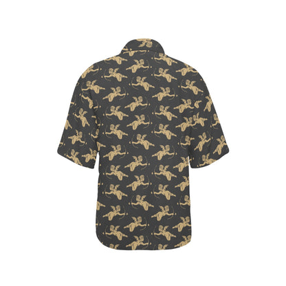 Cupid Pattern Print Design 02 Women's Hawaiian Shirt