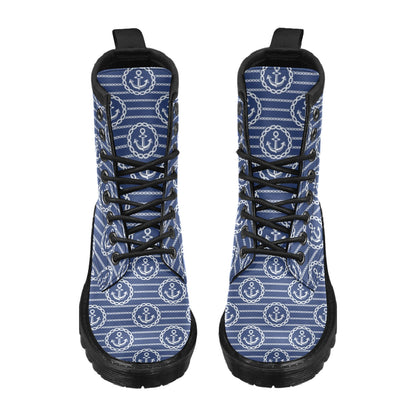 Anchor Stripe Pattern Women's Boots