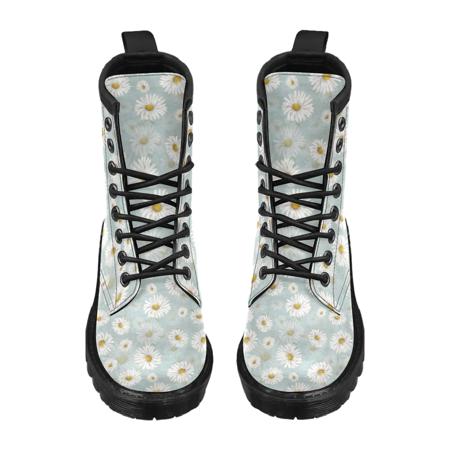 Daisy Pattern Print Design DS012 Women's Boots