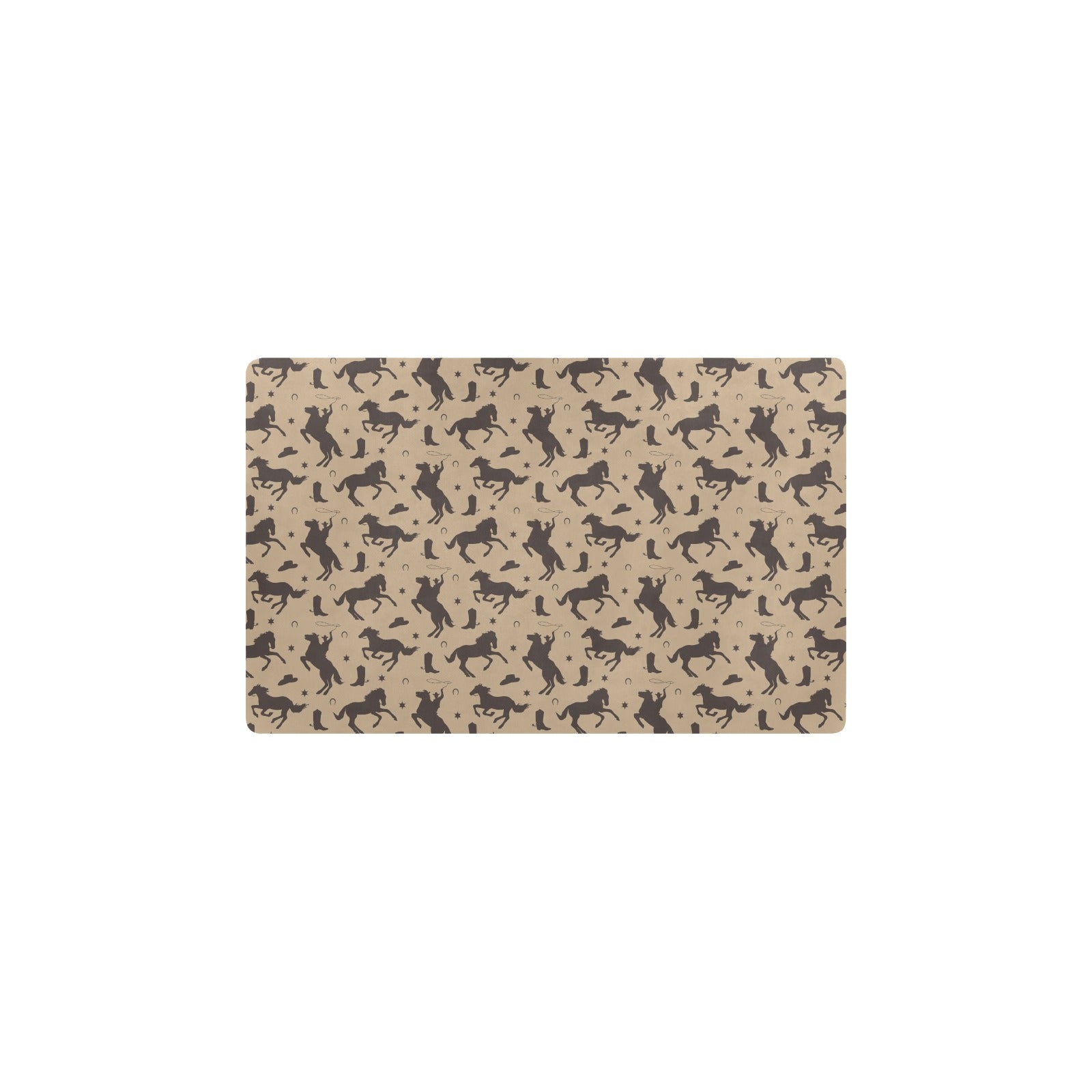 Cowboy Pattern Print Design 05 Kitchen Mat