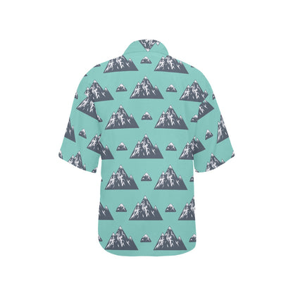 Mountain Pattern Print Design 01 Women's Hawaiian Shirt