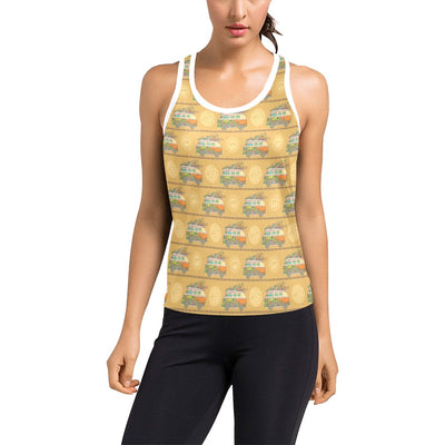 Hippie Van Print Design LKS304 Women's Racerback Tank Top