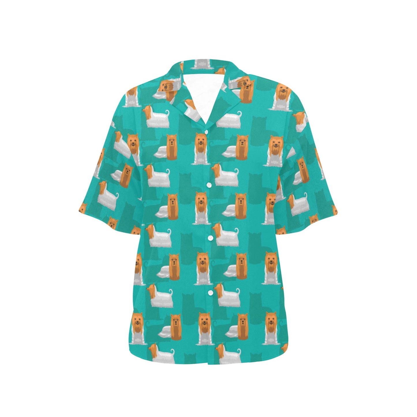 Silky Terriers Print Design LKS301 Women's Hawaiian Shirt