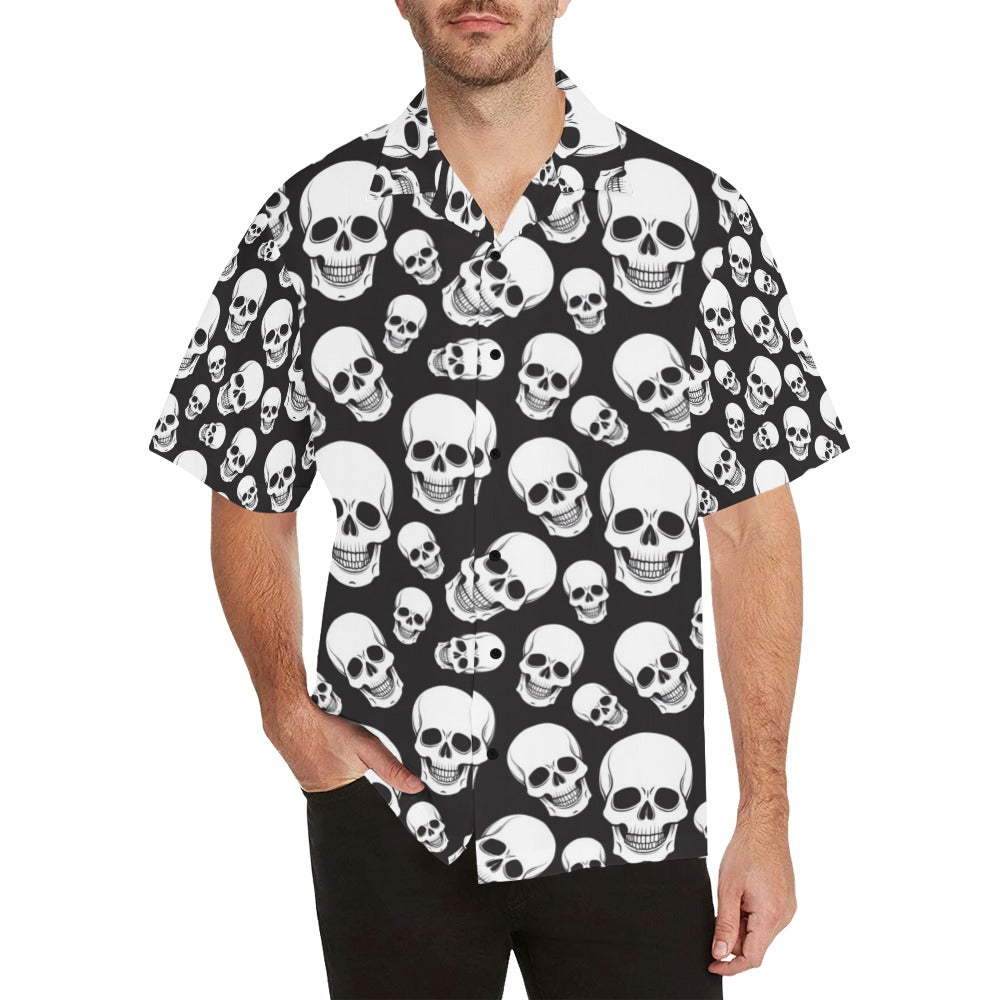 Skull Print Design LKS301 Men's Hawaiian Shirt