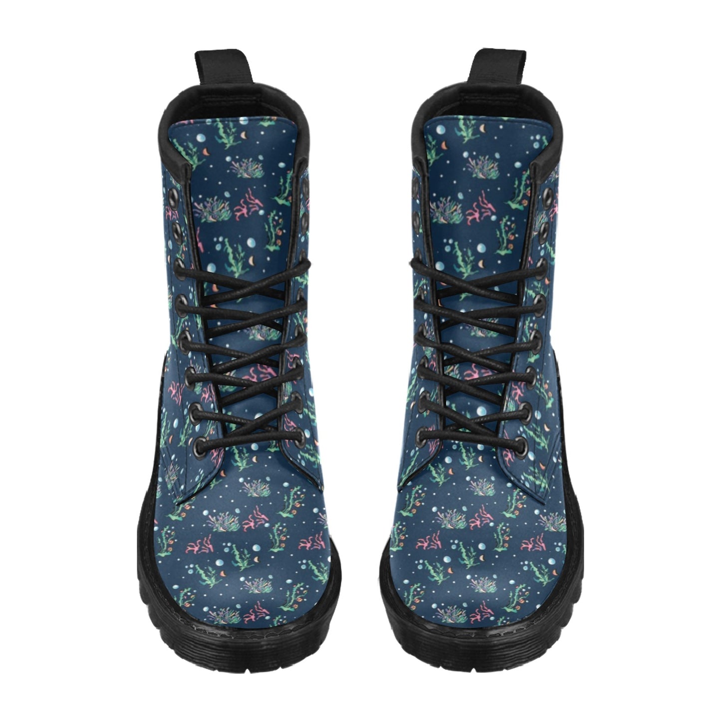 Seaweed Print Design LKS306 Women's Boots