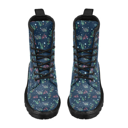 Seaweed Print Design LKS306 Women's Boots