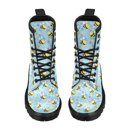 Bee Pattern Print Design BEE03 Women's Boots