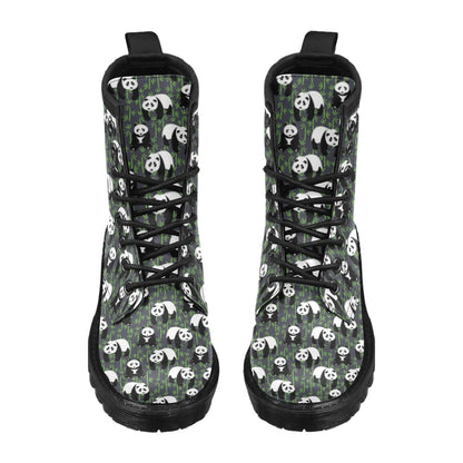 Panda Bear Bamboo Themed Print Women's Boots