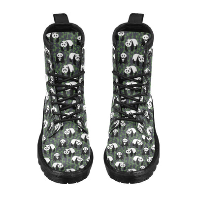 Panda Bear Bamboo Themed Print Women's Boots