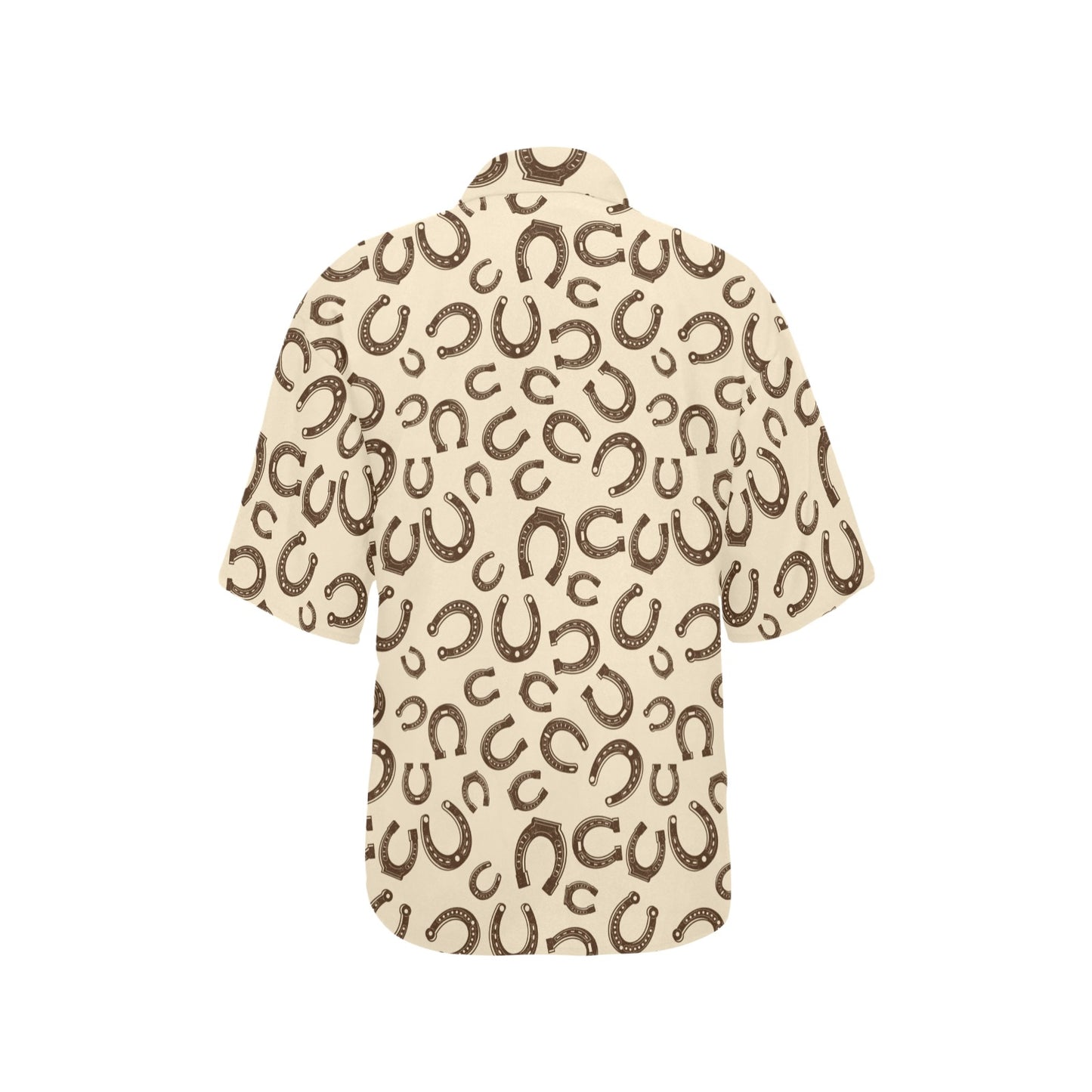 Horseshoe Print Design LKS302 Women's Hawaiian Shirt