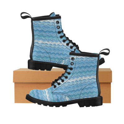 Wave Print Design LKS301 Women's Boots