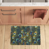 Peacock Feather Pattern Print Design A03 Kitchen Mat