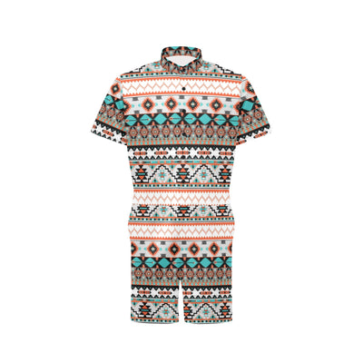 Tribal Aztec Indians pattern Men's Romper