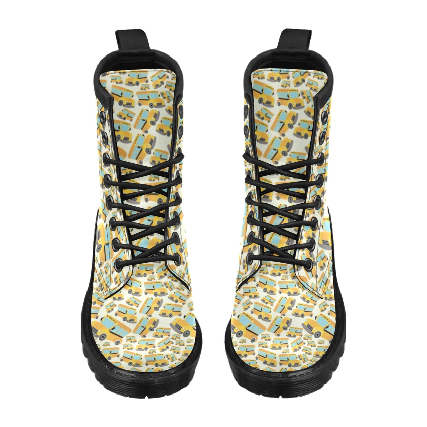 School Bus Print Design LKS301 Women's Boots