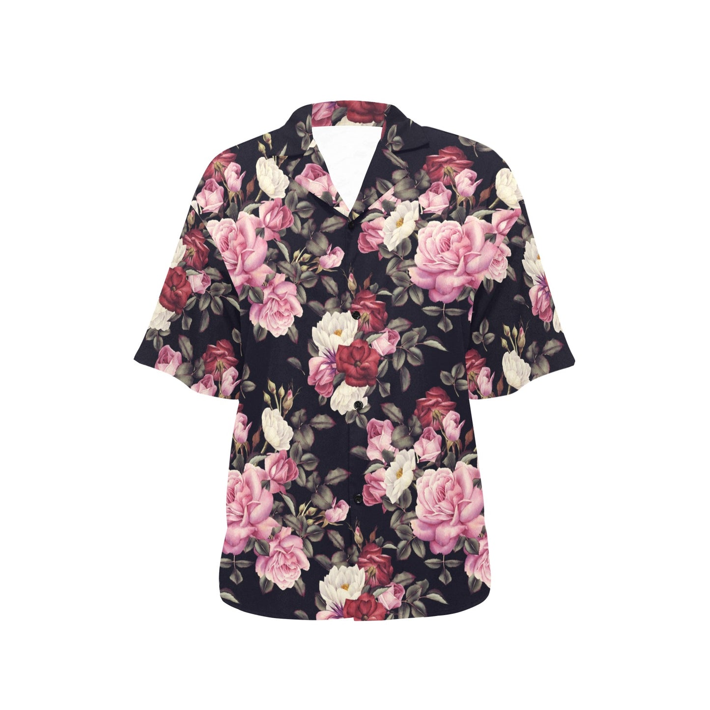 Rose Pattern Women's Hawaiian Shirt