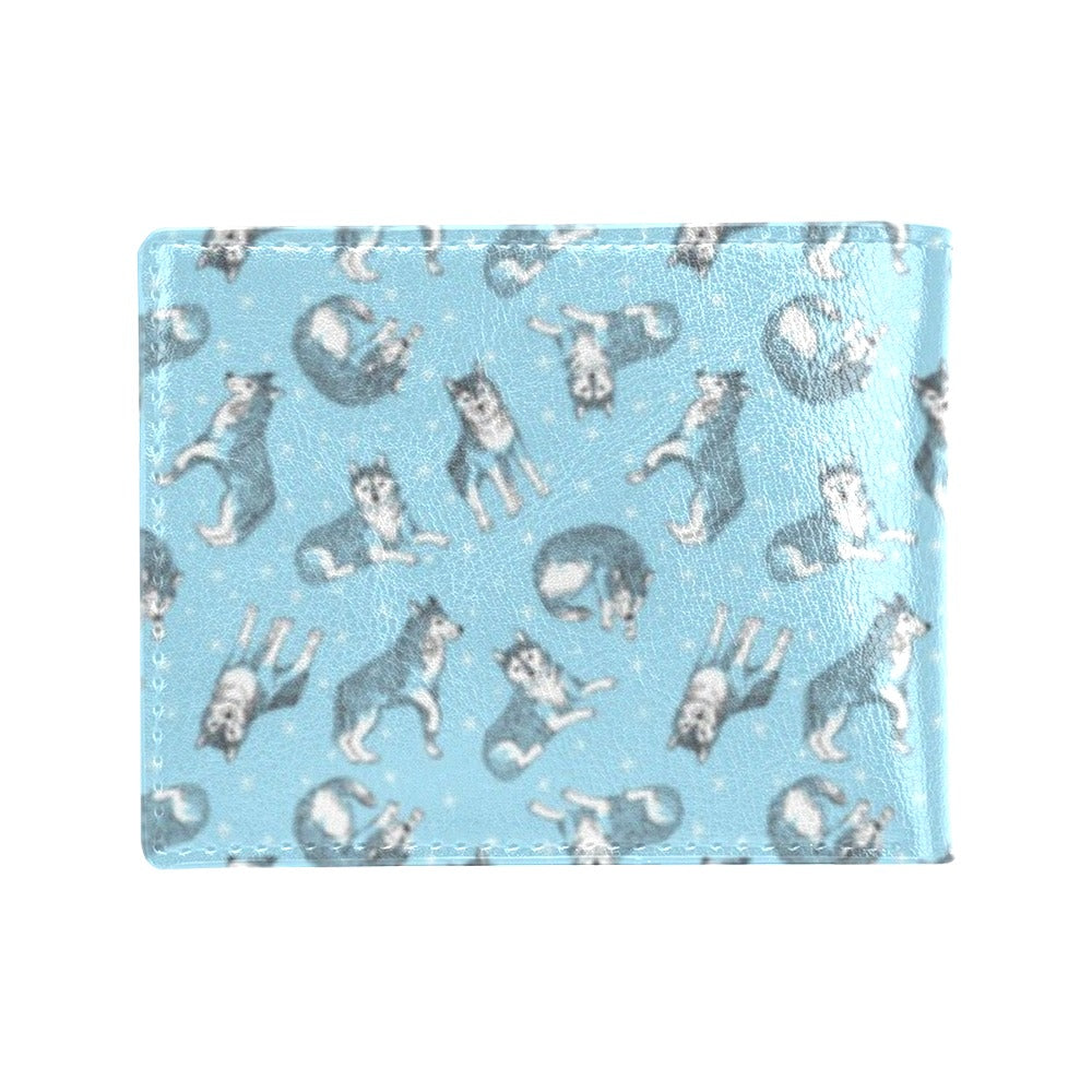 Wolf Design Print Pattern Men's ID Card Wallet