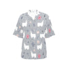 Llama Pattern Print Design 010 Women's Hawaiian Shirt