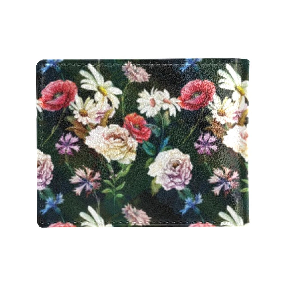 Summer Floral Print Design LKS303 Men's ID Card Wallet