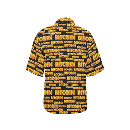 Bitcoin Pattern Print Design DO03 Women's Hawaiian Shirt