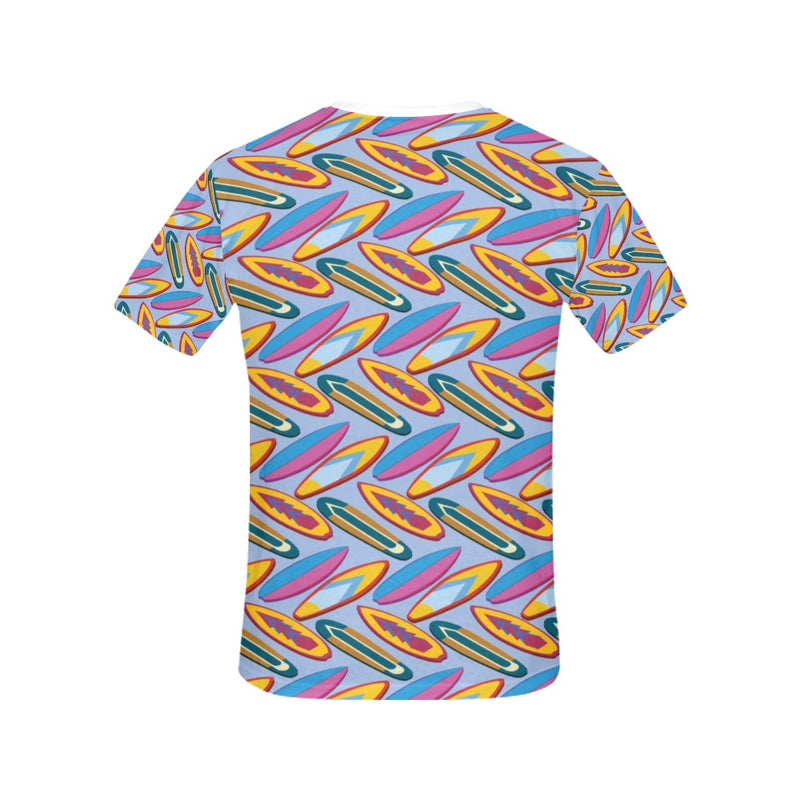 Surfboard Pattern Print Design LKS303 Women's  T-shirt