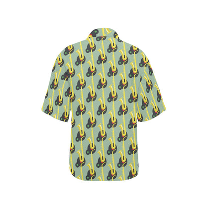 Saxophone Print Design LKS405 Women's Hawaiian Shirt