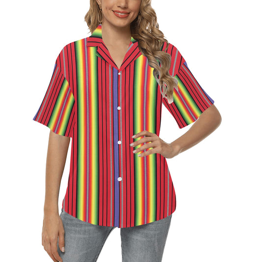 Serape Print Design LKS305 Women's Hawaiian Shirt