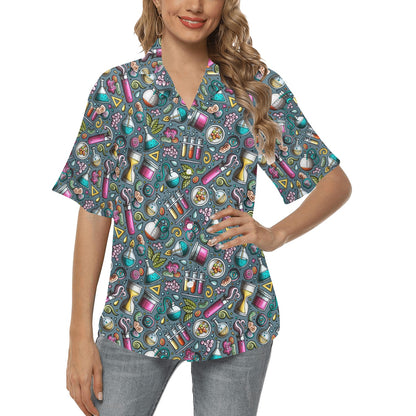 Science Print Design LKS304 Women's Hawaiian Shirt