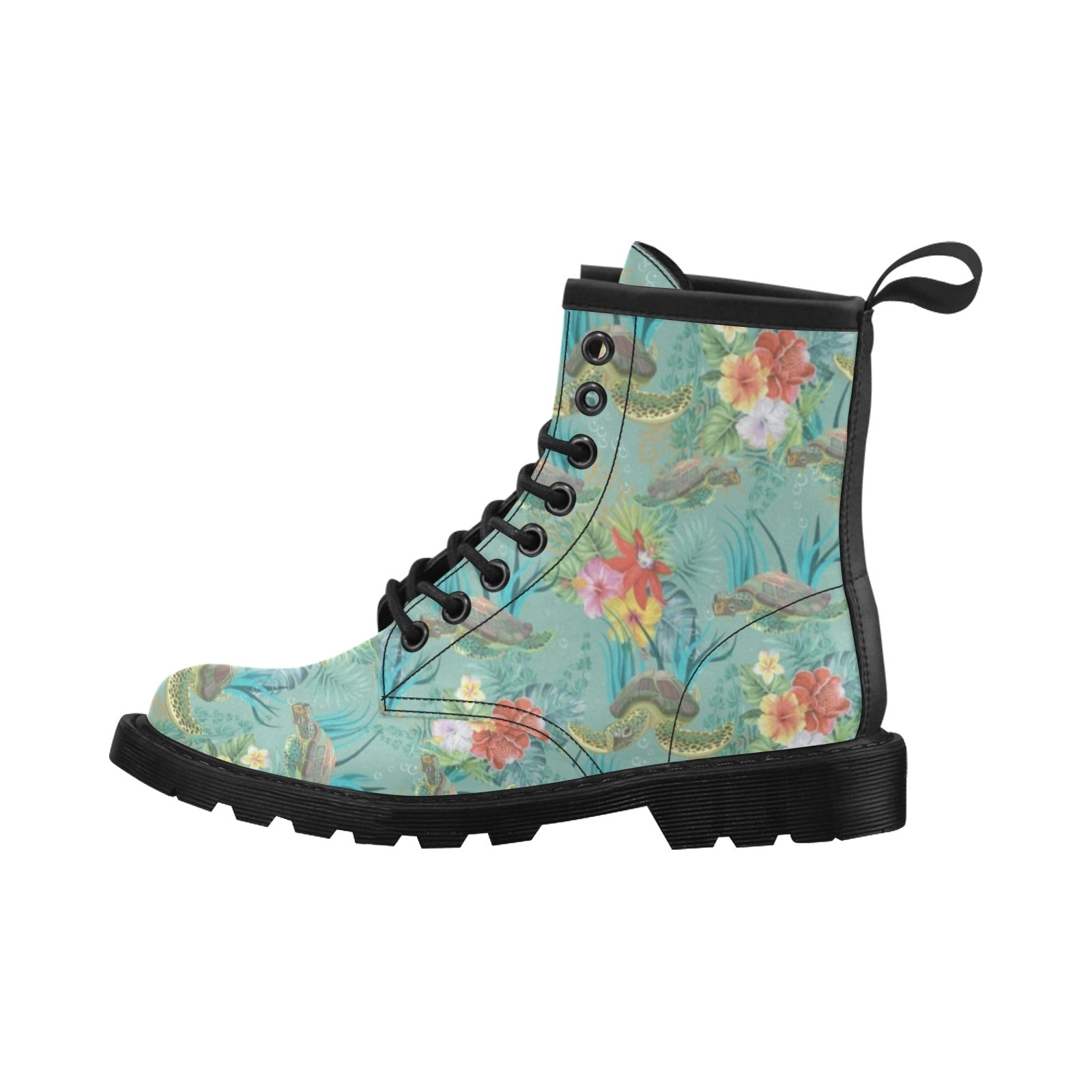 Sea Turtle Pattern Print Design T012 Women's Boots