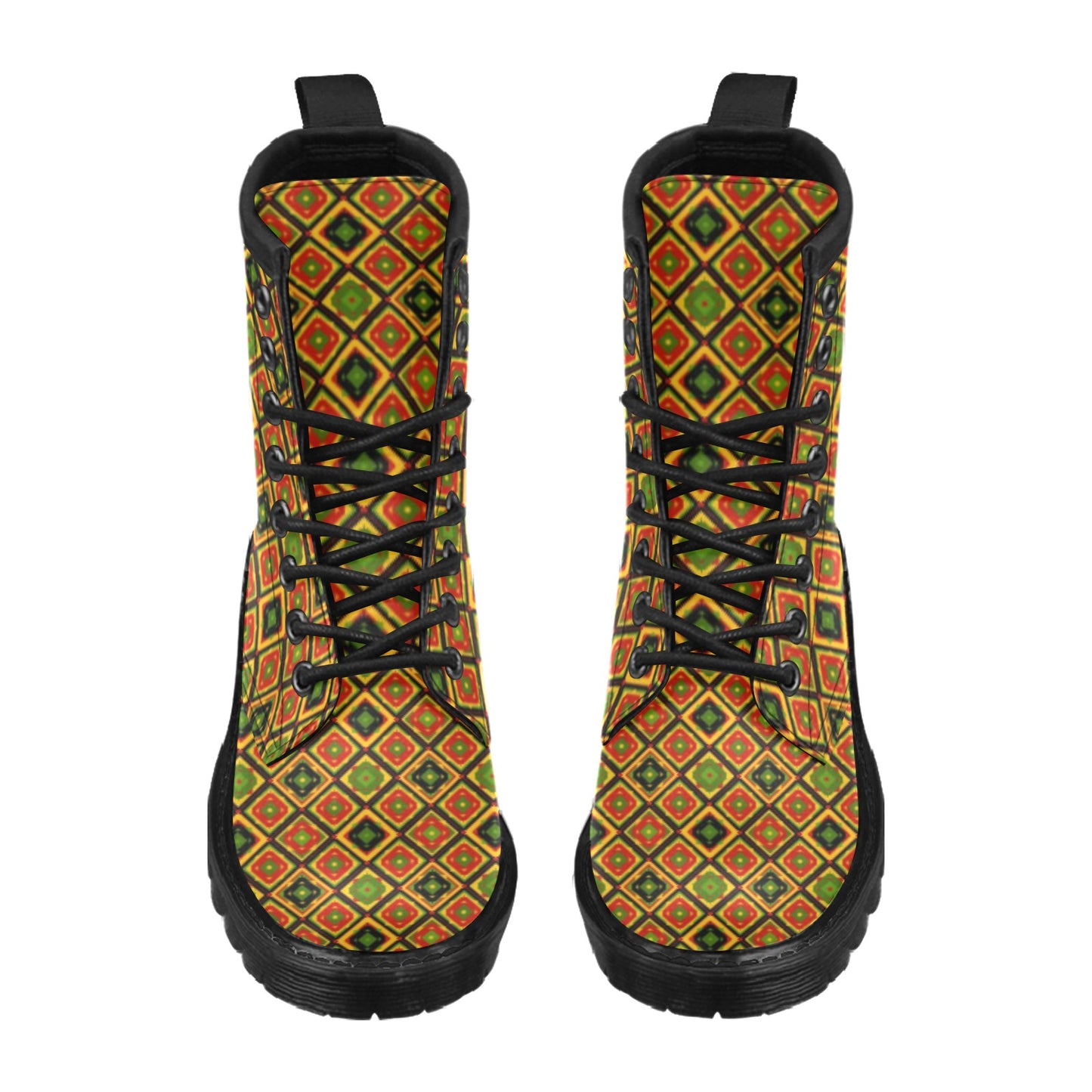 Rasta Reggae Color Pattern Women's Boots