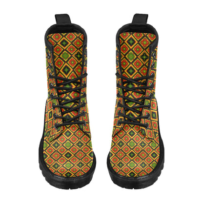 Rasta Reggae Color Pattern Women's Boots