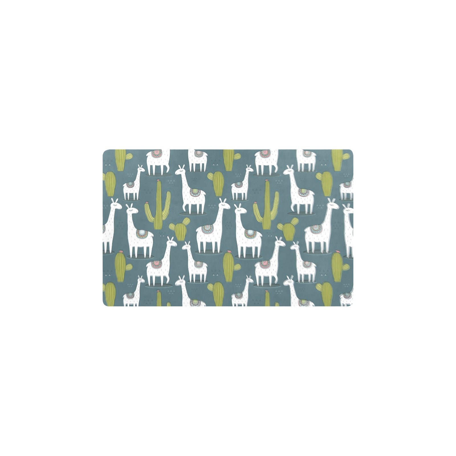 Llama Cactus Pattern Print Design 03 Kitchen Mat