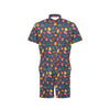 Elm Leave Colorful Print Pattern Men's Romper