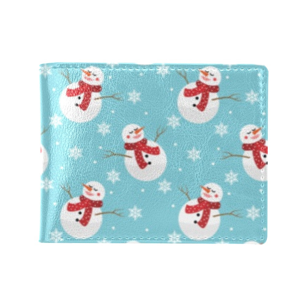 Snowman Print Design LKS304 Men's ID Card Wallet