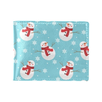 Snowman Print Design LKS304 Men's ID Card Wallet