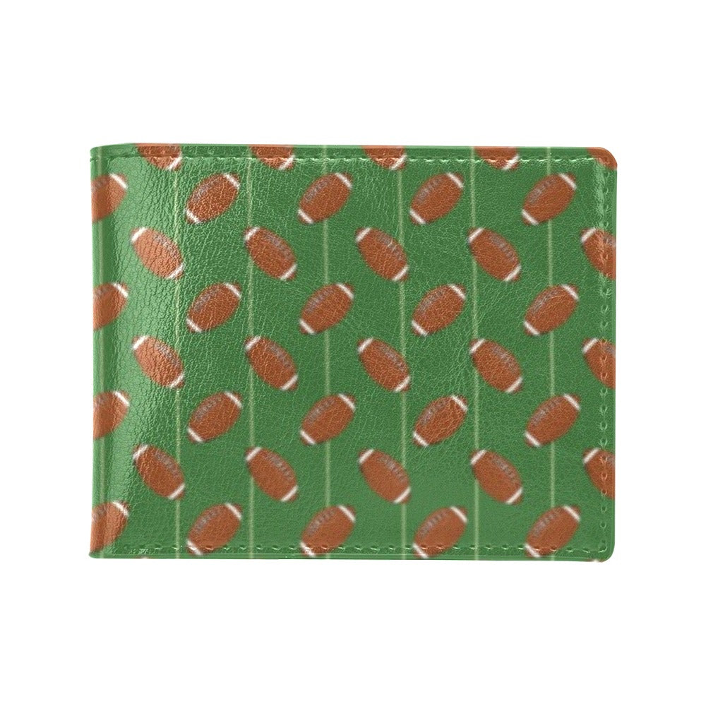 American Football on Field Themed Men's ID Card Wallet